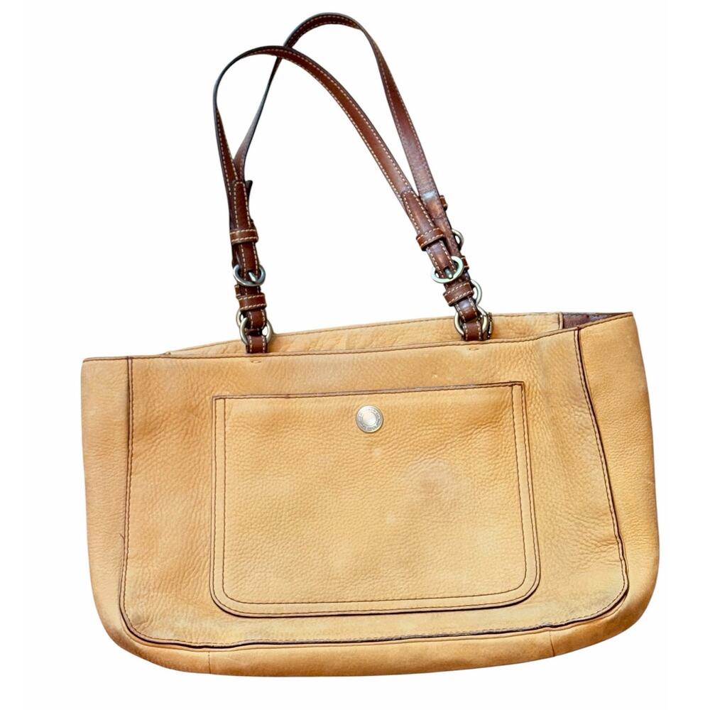 Coach Chelsea Nubuck Leather Soft Matte Tan Tote Shoulder Bag Purse F10900